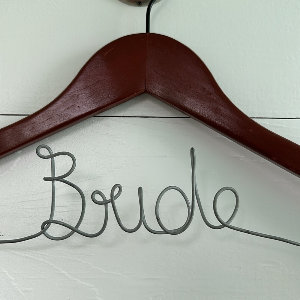 “Bride” wooden hanger